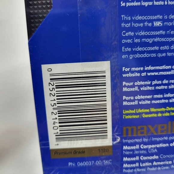 Lot of 6 Maxell Blank Video Cassette 6 Hours Premium Grade VHS T-120 VCR - Picture 6 of 9